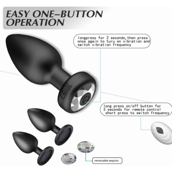qr46 butt plug silicone anal