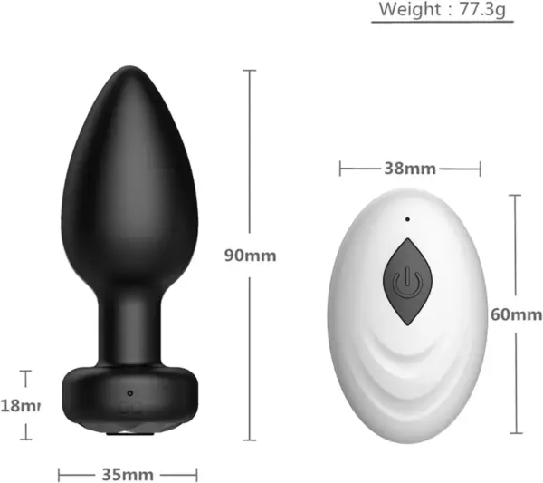 qr46 butt plug silicone anal
